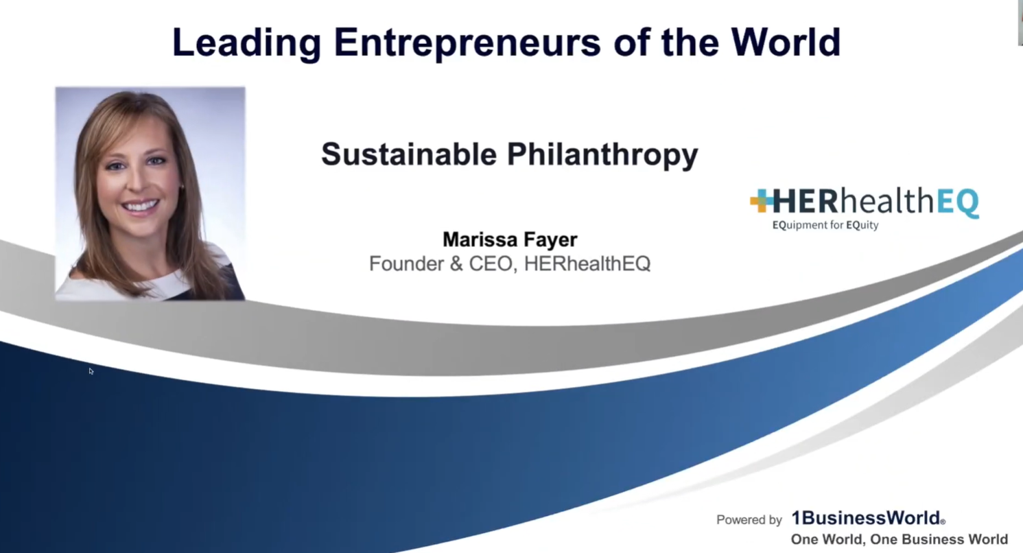 Sustainable Philanthropy keynote by Leading Entrepreneurs of the World